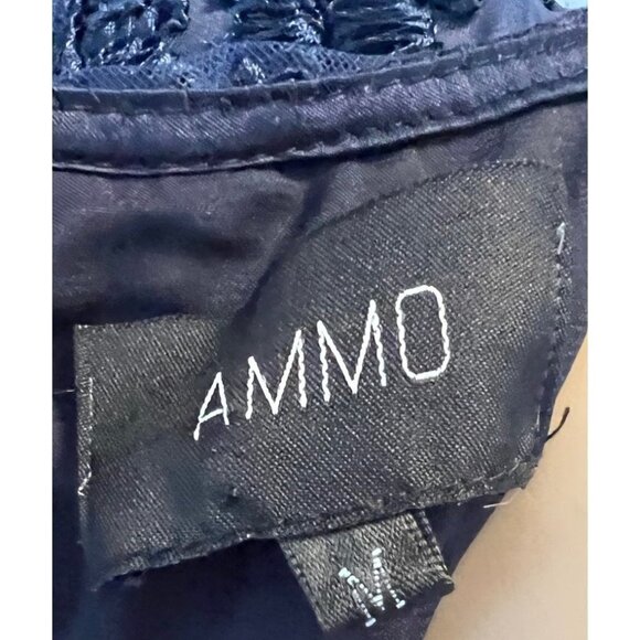 AMMO Sleeveless High Low Formal Dress Size Medium Navy - Picture 6 of 6